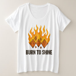 Brand nach Shine Große Größe T-Shirt