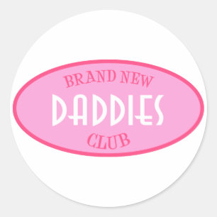Brand New Daddies Club (Pink) Runder Aufkleber