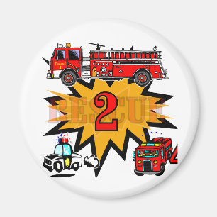 Brand und Rettung 2. Geburtstagsgeschenke Magnet