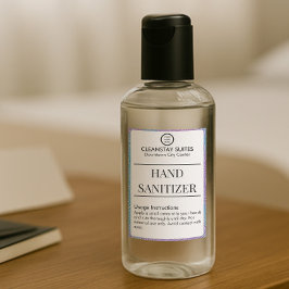 Brandable Hospitality Guest Hand Sanitizer Label Lebensmitteletikett
