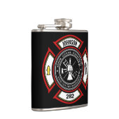 Brandabteilung ADD NAME Firefighter Abzeichen Resc Flachmann (Rechts)