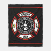 Brandabteilung ADD NAME Firefighter Abzeichen Resc Fleecedecke (Vorderseite)