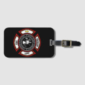 Brandabteilung ADD NAME Firefighter Abzeichen Resc Gepäckanhänger (Vorderseite (Horizontal))