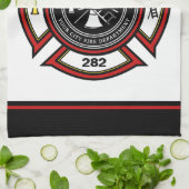 Brandabteilung ADD NAME Firefighter Abzeichen Resc Geschirrtuch (Gefaltet)