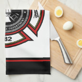 Brandabteilung ADD NAME Firefighter Abzeichen Resc Geschirrtuch (Viertel Falte)