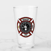 Brandabteilung ADD NAME Firefighter Abzeichen Resc Glas (Vorderseite)