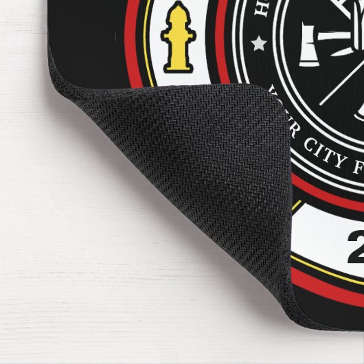 Brandabteilung ADD NAME Firefighter Abzeichen Resc Mousepad (Ecke)