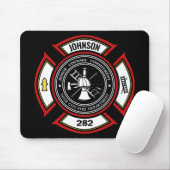 Brandabteilung ADD NAME Firefighter Abzeichen Resc Mousepad (Mit Mouse)
