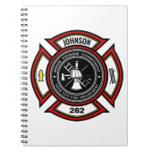 Brandabteilung ADD NAME Firefighter Abzeichen Resc Notizblock (Vorderseite)