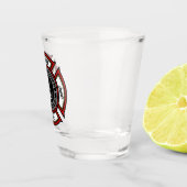 Brandabteilung ADD NAME Firefighter Abzeichen Resc Schnapsglas (Rechts)