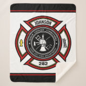 Brandabteilung ADD NAME Firefighter Abzeichen Resc Sherpadecke (Vorderseite)