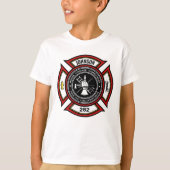 Brandabteilung ADD NAME Firefighter Abzeichen Resc T-Shirt (Vorderseite)