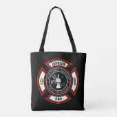 Brandabteilung ADD NAME Firefighter Abzeichen Resc Tasche (Rückseite)