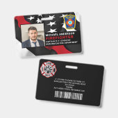 Brandabteilung - Logo-Brandbekämpfungs-ID für das Ausweis (Front & Back)