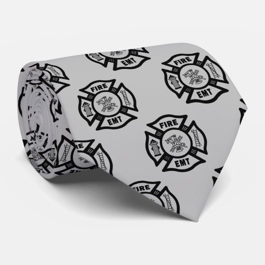 Brandabwehrleute EMT-Logo Krawatte (Gerollt)