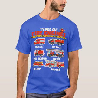 Brandarten Motor Feuerwehrfahrzeuge LKW L T-Shirt