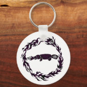 Brandatmung Platypus Flames Button Schlüsselanhäng Schlüsselanhänger (Vorderseite)