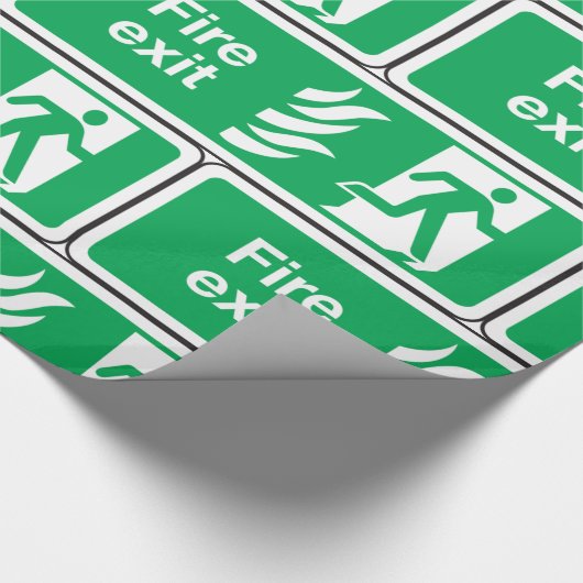 Brandausfahrt Sicherheitszeichen Evakuierung Geschenkpapier (Ecke)