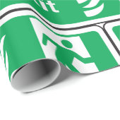 Brandausfahrt Sicherheitszeichen Evakuierung Geschenkpapier (Rolleneckpunkt)