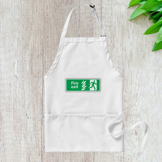 Brandausfahrt Sicherheitszeichen Evakuierung Schürze