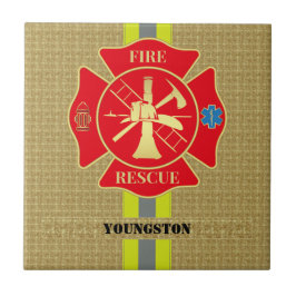 Brandbekämpfer Maltesische Cross Art Fliese