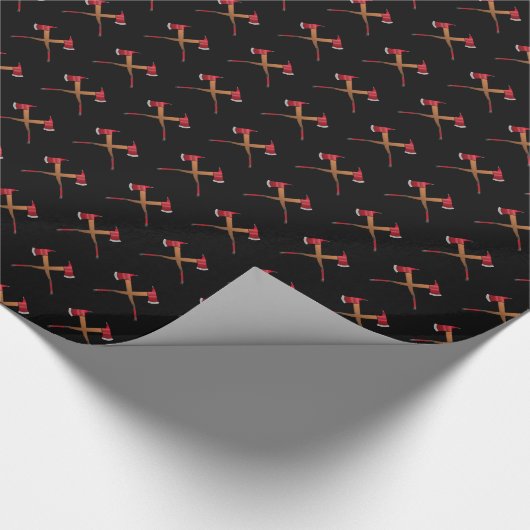 Brandbekämpfer Überlastungsakzette Fireman-Geschen Geschenkpapier (Ecke)