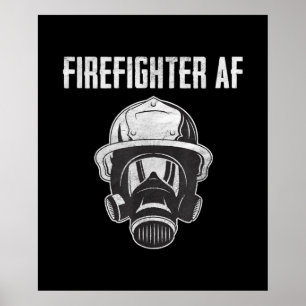 BrandbekämpfungsAF   Gasmaske   Funny Firefighter Poster