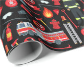 Brandbekämpfungsausrüstung LKW-Ladungen Muster Geschenkpapier (Rolleneckpunkt)