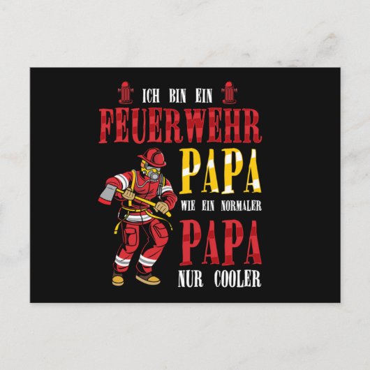 Brandbekämpfungsgeschenk für Feuerwehrmann Postkarte (Vorderseite)