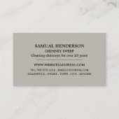 Branddesign, Schornstein Sweep Visitenkarte (Rückseite)