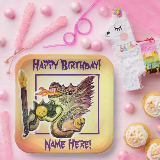 Branddrachenenergie Heilung Pappteller (Party)