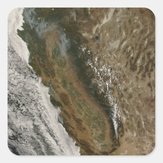 Brände in Kalifornien Quadratischer Aufkleber (Vorderseite)