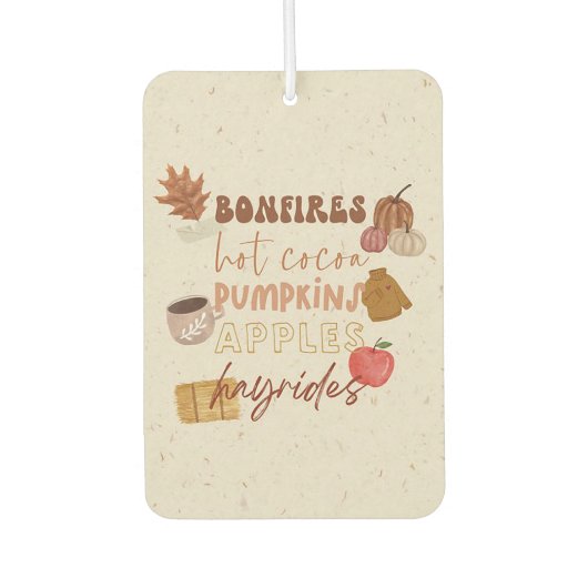 Brände, Kakao, Kürbis, Äpfel und Hyriaden Autolufterfrischer (Vorderseite)