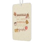 Brände, Kakao, Kürbis, Äpfel und Hyriaden Autolufterfrischer (Links)