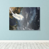 Brände und Rauch in Südostasien Leinwanddruck (Insitu (Holzboden))