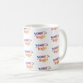 Branded Business Logo Pattern Mug Kaffeetasse (VorderseiteRechts)