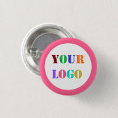 Branded Business Logo Promotional Button Example (Vorne & Hinten)