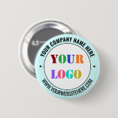 Branded Business Logo Promotional Button Example (Vorne & Hinten)