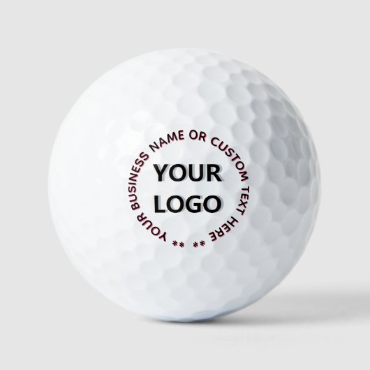 Branded Business Logo Stamps Golf Balls Template Golfball (Vorderseite)