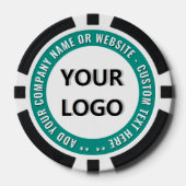 Branded Business Logo Text Poker Chips Template (Vorderseite)