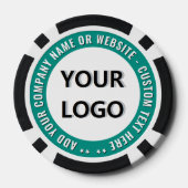 Branded Business Logo Text Poker Chips Template (Rückseite)