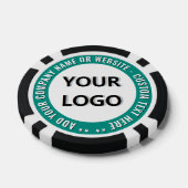 Branded Business Logo Text Poker Chips Template (Einzeln)