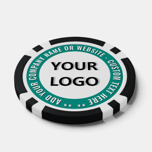 Branded Business Logo Text Poker Chips Template (Einzeln)