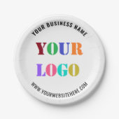 Branded Business Promotional Paper Plates Example Pappteller (Vorderseite)