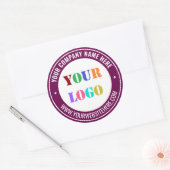 Branded Company Logo Text Round Sticker Template (Umschlag)