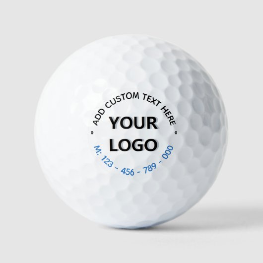 Branded Custom Logo Text Stamp Golf Balls Example Golfball (Vorderseite)