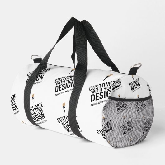 Branded Custom Minimalist Personalized Company Duffle Bag (Rechte Ecke)