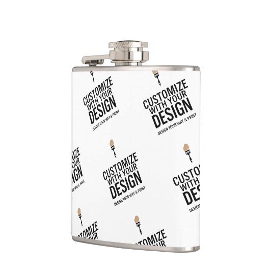 Branded Custom Minimalist Personalized Company Flachmann (Links)