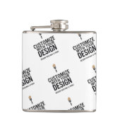 Branded Custom Minimalist Personalized Company  Flachmann (Vorderseite)