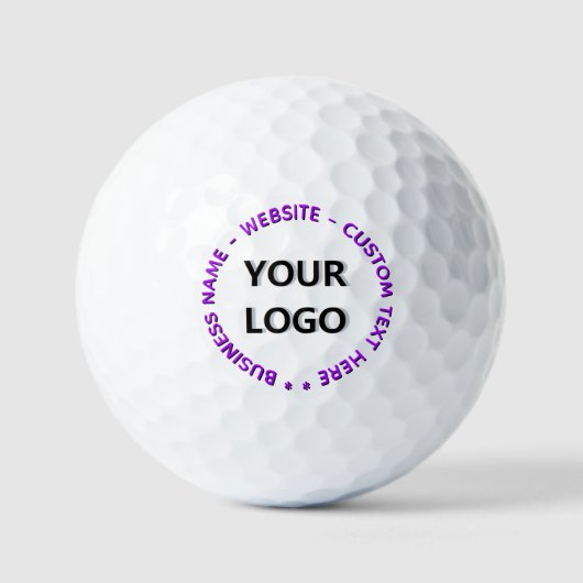 Branded Logo and Text Stamps Golf Balls Template Golfball (Vorderseite)